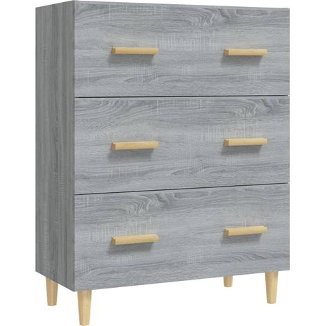 Credenza buffet cassettiera mobile contenitore organizer cucina soggiorno salonsonoma 70 x 34 x 90 cm pannelli compositi grigio 020036510