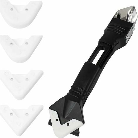 Kit professionnel de calfeutrage et de rénovation - Outil complet pour araser le silicone, comprenant un ouvre-cartouche et 5 tailles de joints différentes - Équipement parfait pour lisser les joints. (1/5)