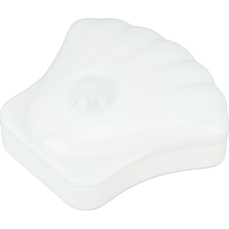 Veilleuse à détection de mouvement magnétique, forme de coquillage, lumière douce 4000K, lumière artificielle. (1/5)