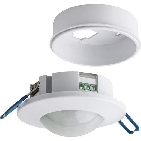 Détecteur de mouvement intérieur, encastrable et plafonnier, programmable, capteur infrarouge, portée de 6 m / 360°, LED personnalisable, puissance maximale 1200 W / 500 W (1/4)