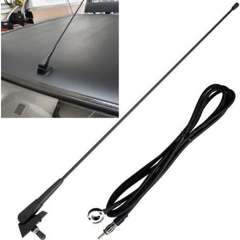Für Peugeot 106, 205, 206, 306, 309, 406, Citroën Berlingo: Schwarzes Autodachantennen-Set (Basis + Mast) + FM-Radioantennenkabel (1/5)