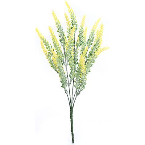 Lot de 6 fleurs artificielles de lavande jaune, Décoration ensoleillée et joyeuse, Tiges flexibles en acier, Ambiance provençale, Cadeau lumineux, Pour maison, bureau, mariage estival, décoration prin (1/5)