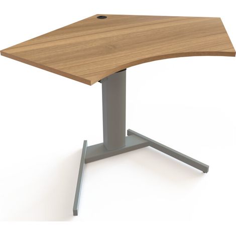 STIER Table haute 501-19 électrique réglable en hauteur 138 x 92 cm Noyer plateau mélaminé 68-120 cm (1/3)