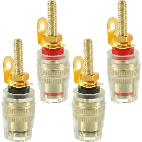 mm connecteur de Prise Banane pour borne de Audio Parleur amplificateur Terminal Pince Polaire Fiche(42 12mm,4 pièces) (1/5)