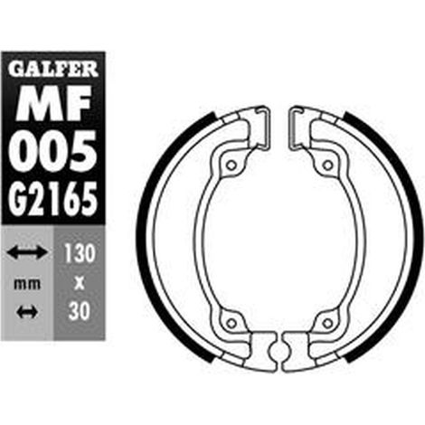Zapatas de freno traseras Galfer SH318 para Honda CA 125 Rebel '95-, CMX 250 '96-'07, NX 650 Dominator '87-'88, VT 125 Shadow '00-, XL 600L/R '83-'87, XL/XR 500R '83-'84, XL 600V Transalp '87-'90