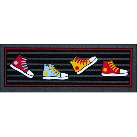 Paillasson Antidérapant Protège-Marches 25x68 Tapis d'entrée Absorbant et Doux Sympathique - A