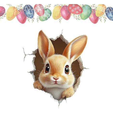 mit zerrissenem Osterhasenmotiv niedlicher und lustiger