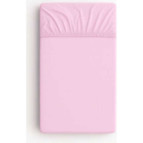 Sábana bajera de algodón para cuna 120x60 cm - rosa (1/2)