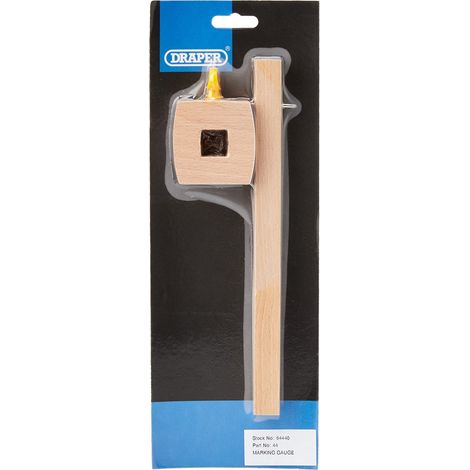 Draper Calibro di marcatura Strumento manuale in legno di faggio da falegname Vite di rotazione in plastica 64440 (1/3)