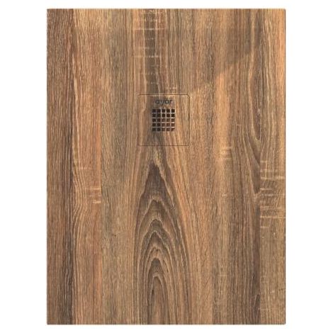 ONDEE - Plato de ducha NOLA 3 - Puede cortarse - 80x100x3cm - Resina - Nogal