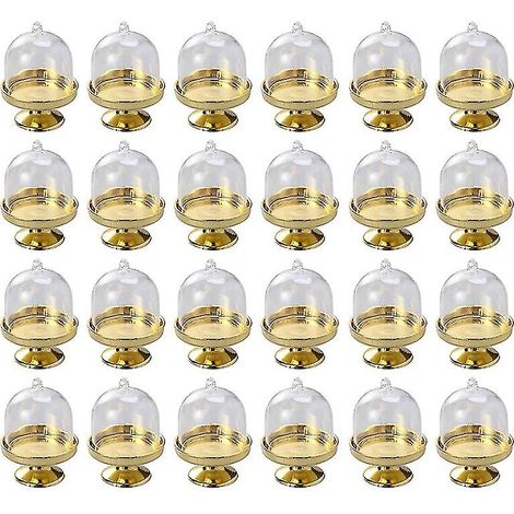 CREA Golden Mini Cake Stand-mini Cake Pan With Stand And Dome Cover, 24 Single Cup Cake Stand Mini Desse (1/5)
