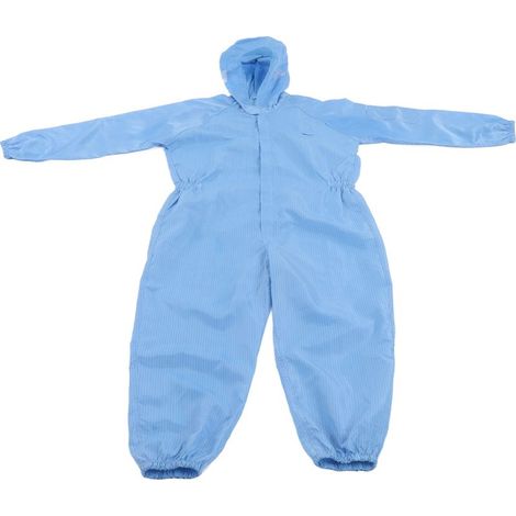 Blouse de travail anti-poussière avec capuche pour atelier et nettoyage industriel (1/5)