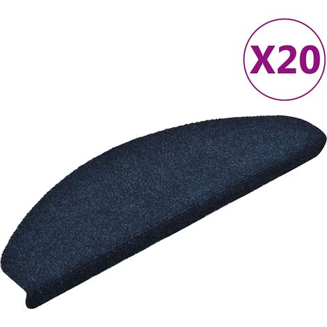Stufenmatten Selbstklebend 20 Stk. 65x21x4 cm Marineblau Halbrund Groß