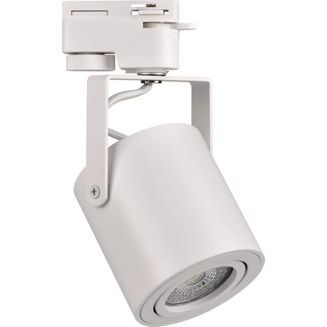Spot rail blanc GU10 alu orientable MINOR Polux 321787 (1/5)