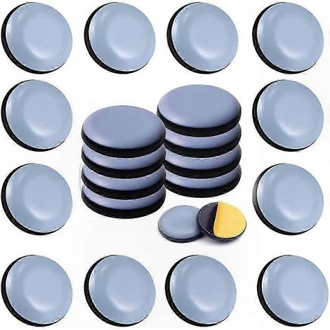 Lot de 24 patins adhésifs PTFE pour meubles, glisseurs ronds de 20mm pour chaises et canapés, protection sol (1/5)