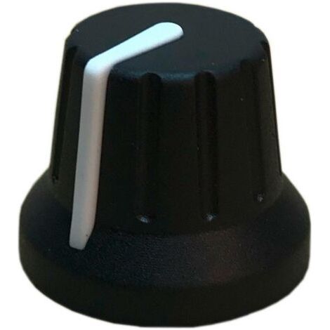 PSP 49009 49009 Tête de bouton rotatif avec pointeur noir, blanc (Ø x H) 18.8 mm x 15.24 mm 1 pc(s) D670031 (1/2)