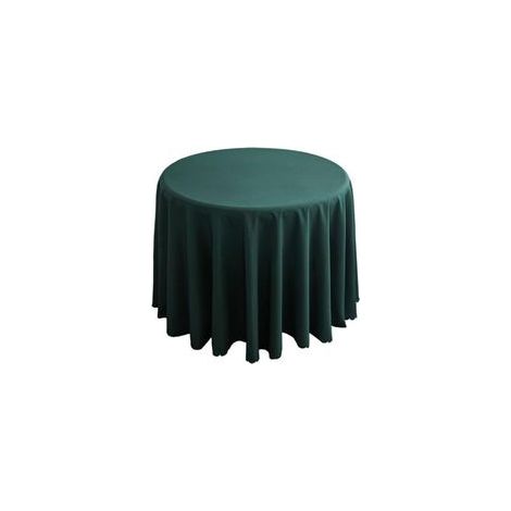 Runde Polyester-Tischdecke für Zuhause, Restaurant, Party, Buffet, Picknick (dunkelgrün, rund, 240 cm) (1/3)