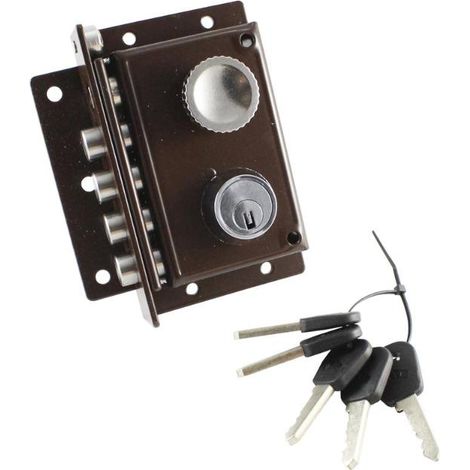 JIS cerradura 5240-cgs izquierda pintada , Cerradura 5240 de sobreponer alta seguridadPicaporte accionado con pomo y cuatro pestillos de acero inoxidable de dos vueltasPint