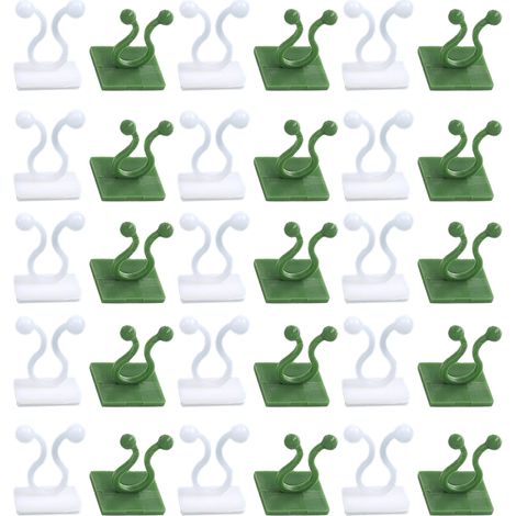 Clip De Fixation Pour Plantes Grimpantes - Base À Adhésif Fort - Matériau ABS - Pour Murs Intérieurs Extérieurs - 100 Pièces (1/5)