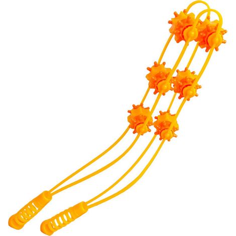 Rouleau de Massage à Corde pour le Dos - Réducteur de Fatigue Portable pour Épaules, Nuque, Jambes et Taille - Manuel et Léger - Jaune (1/5)