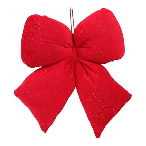 FIOCCO ROSSO VELLUTO DECORATIVO GRANDI DIMENSIONI PER ALBERO GHIRLANDE PORTE E I