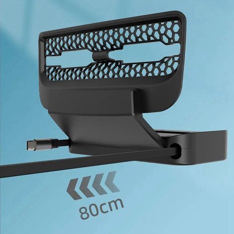 1. Color: Black Material: ABS Protective cover for the two rear USB-C ports and the expansion docking station (1/5)