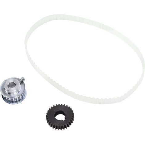 Synchronzahnriemen 30T + 3 geschlossene Zahnriemenscheiben, Komplettset für Metalldrehmaschine (1/5)