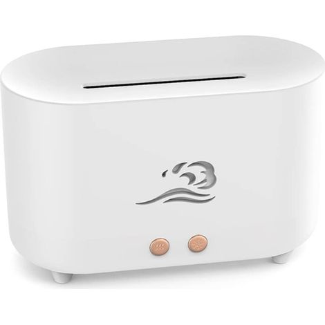 Diffuseur d'huiles essentielles à flamme simulée, humidificateur et désodorisant d'ambiance pour la maison, le bureau ou le yoga, avec arrêt automatique en cas de manque d'eau. (1/5)