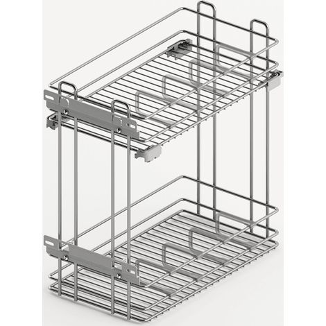 Hettich Lario Frontauszug 100 KB400 2-etagig verchromt
