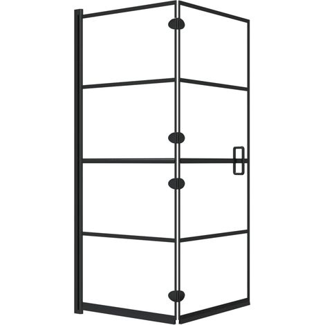 Cabine de douche pliable ESG 120x140 cm Noir vidaXL
