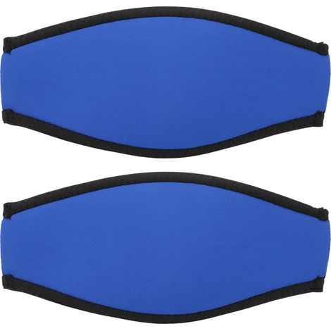 2 pièces Housse de Protection pour Masque de Plongée, Élastique Anti-Cheveux pour Snorkeling - Bleu (1/5)
