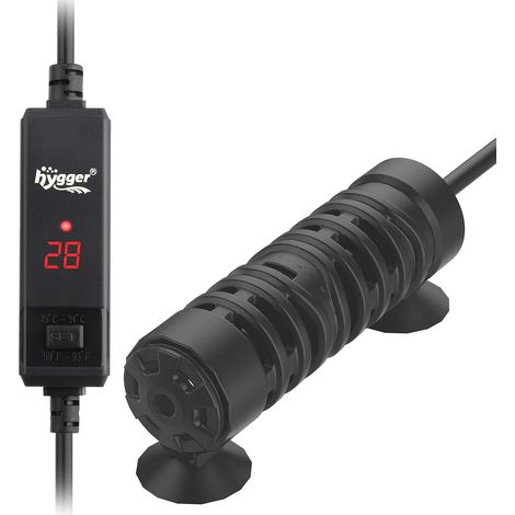 Mini Chauffage pour Aquarium, 25W Submersible Aquarium Heater de Tortue with Digital Display Controller, Small Fish Tank Heater for 3-19L Freshwater Aquariums (1/5)