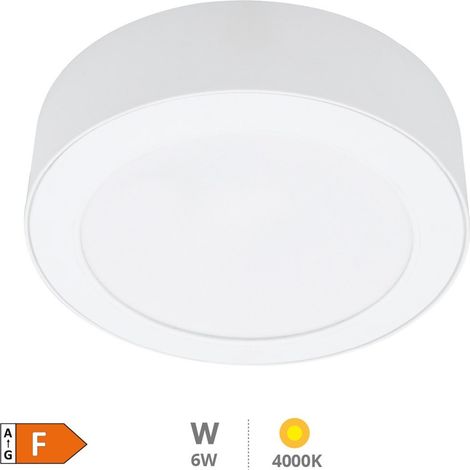 Bogur 6W 4000K Weiß Rundes LED-Oberflächen-Downlight