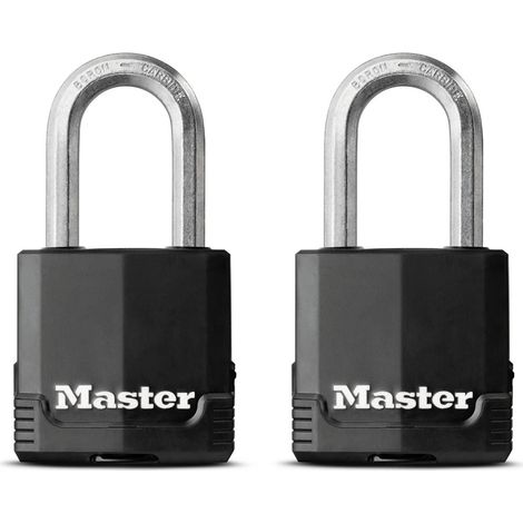 Master Lock Excell Weather Tough 45mm 4-Pin Padlock with Keyed Alike (Pack of 2) - Model M115EURTLF