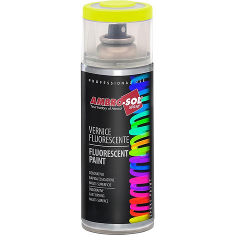 Ambro-Soìl Smalto/Vernice Finiture Speciali Fluorescenti, 400ml - Ambro-Sol: GIALLO (1/4)