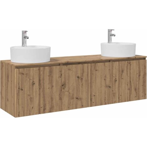 Bathroom Cabinet Set 3 pcs Artisan Oak 49.5 x 44.5 x 65 cm vidaXL (1/5)