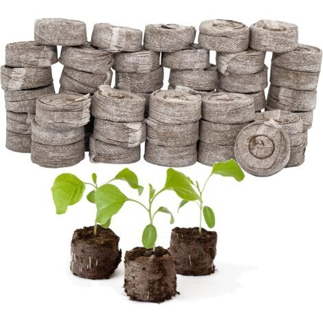 50 PCS Pastilles de Culture, Tourbe Compressée, avec Nutriments Bloc de Nutrition pour Semis, pour la Culture de Plantes de Jardinage (1/5)