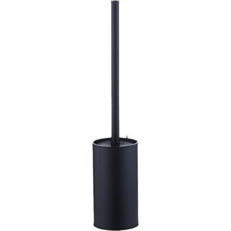 Ensemble brosse de toilette et porte-brosse, noir