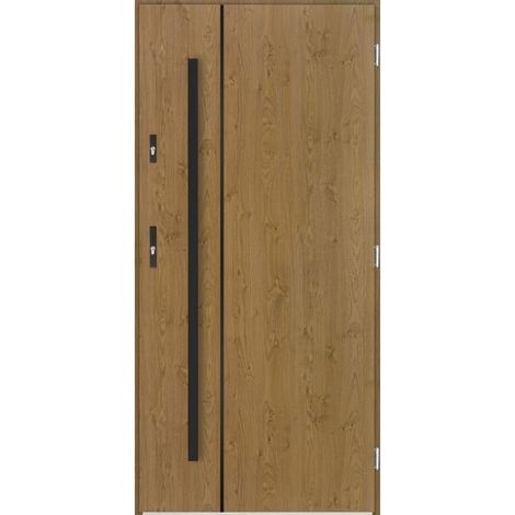 Azura Home Design – Porte d'entrée acier 90 cm Winchester – Épaisseur 55 mm – Isolation thermique 1,2 W/K*m² – Sens d'ouverture poussant droit