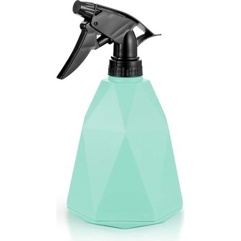 Flacon pulvérisateur en plastique Arrosoir à pression Buse réglable Récipient de liquide rechargeable Spray (Vert 600 ml)