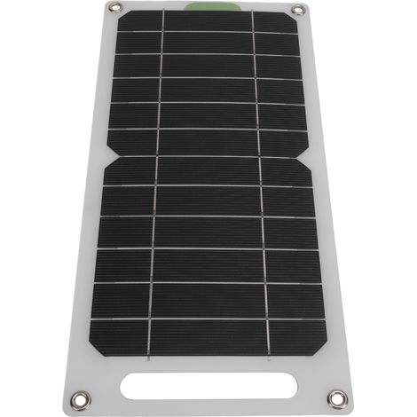 Panneau solaire portable étanche en silicium monocristallin 12 W avec boucles et ventouses pour camping-car, randonnée et activités de plein air. (1/5)