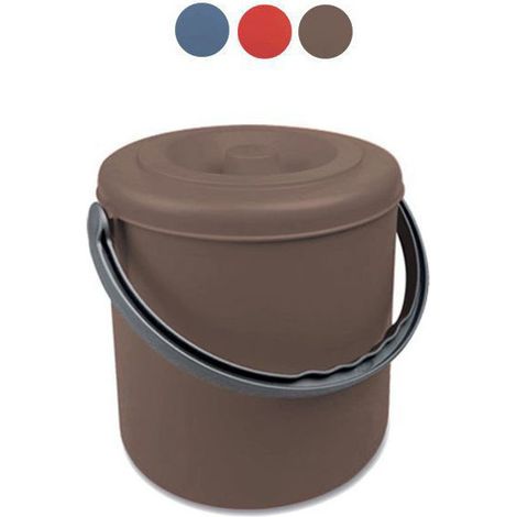 Cubo de basura redondo Eureka color topo L 20 Stefanpl