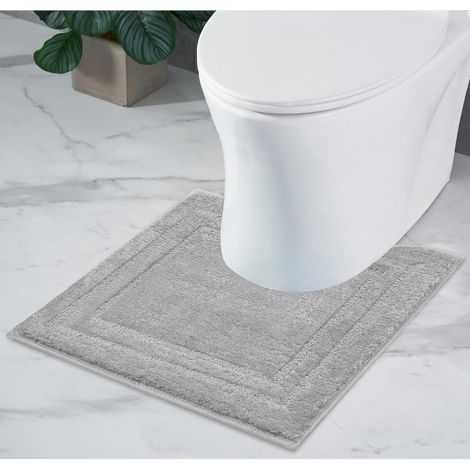 1 Tapis De Bain Antidérapant Microfibre Absorbant Lavable Machine Pour Salle De Bain Douche WC Gris (1/5)