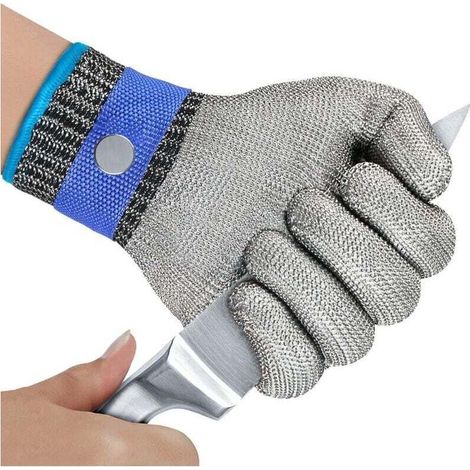 YMYNY Gants Anti Coupure, Travail Gant Protection Cuisine pour Filet de Poisson, Découpe de Viande, Mandoline, D'huîtres et Sculptur(Lx2) (1/4)