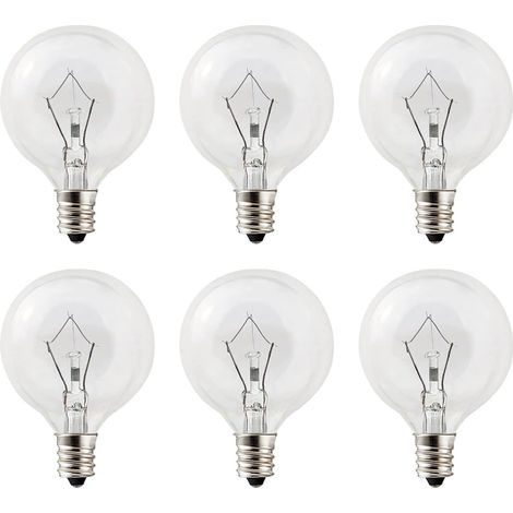 Ampoule Chauffante - 25 W - Base E12 - G50 - Blanc Chaud - Pour Lampes À Aromathérapie Et Chauffe-Bougies - 6 Pièces (1/5)
