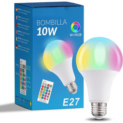 IluminaShop - Bombilla LED Future A60 E27 10W RGB+W con Mando (1/2)