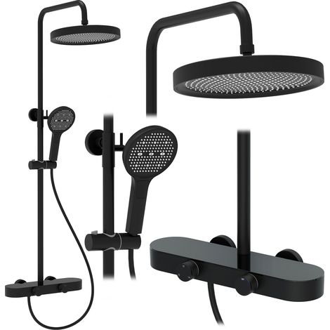 SHOWER SET REA CREO BLACK