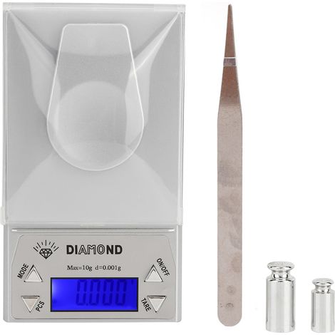 Balance électronique portable précise 10g/0.001g pour bijoux et pesée (1/5)