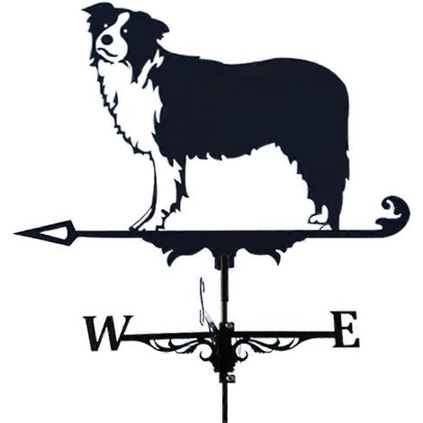 Peinture en aérosol, jardinage, décoration de jardin, panneau, girouette, scène de ferme rétro, piquet - Border Collie