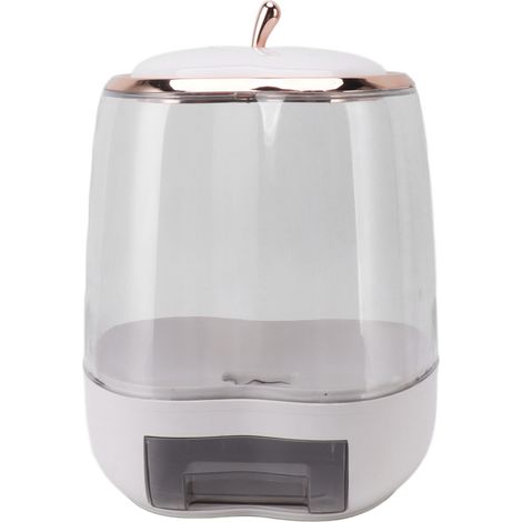 Boîte de conservation du riz, anti-insectes, récipient multifonctionnel pour le riz, seau hermétique, résistant à l'humidité, grand format, blanc (1/5)
